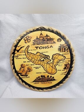 Tiki Bar Art Tonga Polynesian Handmade Wall Hanging